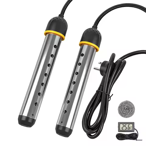 【KITCHEN GADGET】Portable Immersion Water Heater 2000W Stainless Steel With Protective Guard For Bath