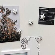 5/10pcs/Set Eid Mubarak Silver Star Fridge Magnets, Soundproof Board Magnetic Stickers, Kitchen Refr