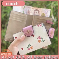 FY6 【Special offer】100% Genuine Coach Women's Heart Petal Print Long Wallet/Coin Purse/Card Holder C7652