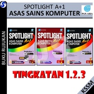 BUKU RUJUKAN : SPOTLIGHT A+1 ASAS SAINS KOMPUTER TINGKATAN 1,2,3 KSSM - PENERBIT PAN ASIA