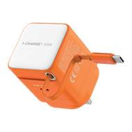 MOMAX - 65W 1 連接埠 GaN 35W 附可伸縮 USB-C線 充電器 1-CHARGE+ (橙色)