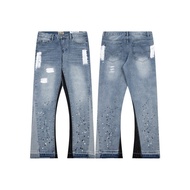 y2k jeans baggy jeans men y2k Gallerydept Retro Distressed Splash Ink Wide-Leg Jeans