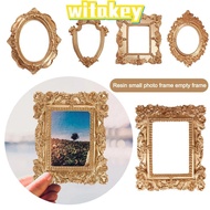 WITAKEY Pictures Frames, Vintage Decorative Golden Retro Photo Frame, Wall Decoration Victorian Styl