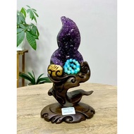 Collectibles Welfare Price Premium Uruguay Amethyst Polishing Gourd 1.24kg Purple Qi Donglai Money D