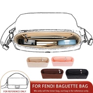 PK4 Fits For FENDI Baguette Bag Felt Cloth Insert Bag Makeup Organizer Women's Luxury Tote Shape Bag