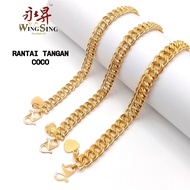 Wing Sing Rantai Tangan Coco Pasir Emas 916/Wing SIng 916 Gold Coco Bracelet