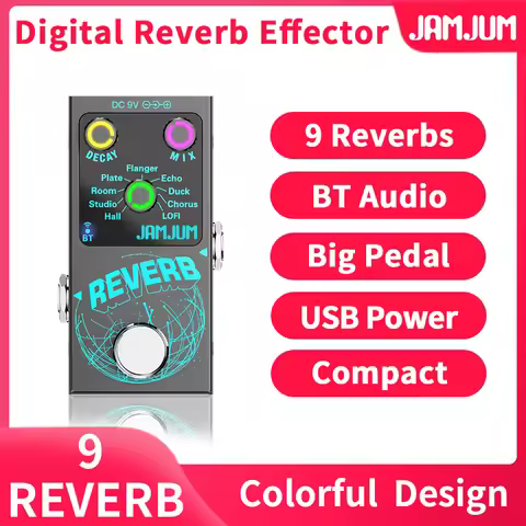 Guitar Effect Pedal Reverb 9 Different Effects Digital Reverb Pedal for Guitar Bass 9 Effect Pedal