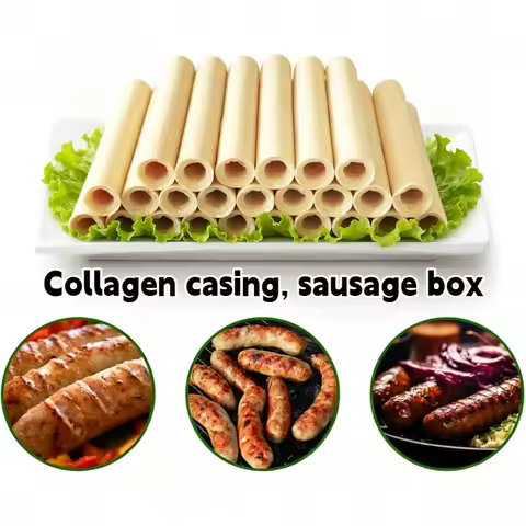 22mm/28mm diameter collagen casing, 14m sausage box, BBQ sausage filling tube, sausage casing, ham m