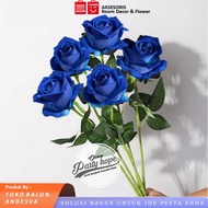 Bunga Mawar Biru / Bunga Plastik Tanaman hias Artificial mawar Biru