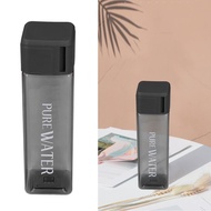 Shanrya Water Bottle  17oz Transparent Leak Proof for Activity (Black)
