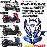 YAMAHA NMAX 155 V2 VVA BOBY COVER SET V2 10 PCS WHITE / RED BLUE /BLACK / CARBON COVERSET