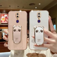 Casing OPPO F11 Pro R17 Pro F17 Pro F19 Pro F15 F5 F7 Luxury Electroplating Plus Baby Bracket Bear P