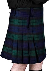Kilt for Men - Traditional Scottish Tartan Polyviscose 8 Yard Tradition Mens Athletic Kilt
