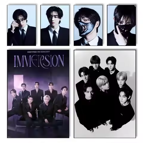 K-KPOP E-ENHYPEN Poster High-definition posters, wall art for living room and home decor. Modern hom