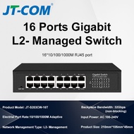 สวิตช์ L2กิกะบิต16/24พอร์ต JT-COM จัดการได้อย่างเต็มที่ | VLAN QoS RSTP ขั้นสูง | เหมาะสำหรับเครือข่