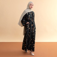 Lozy Hijab - Amora Abaya Dress (Gamis Cheongsam Dress Haji dan Umrah Bahan Poly Twisted Print Koleks