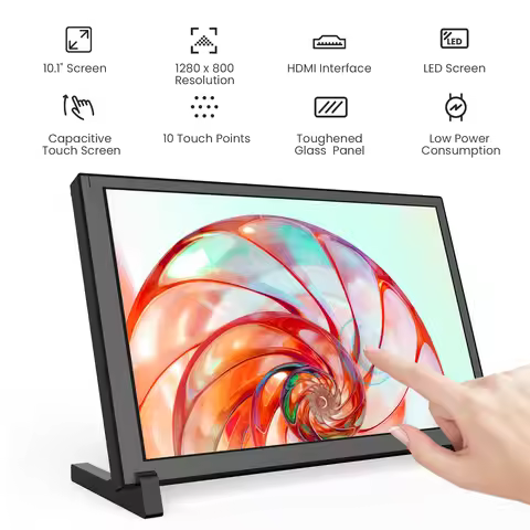10" HDMI Touchscreen Monitor IPS 1280x800,10-Punkt Steuerung für PS4/Switch/PC