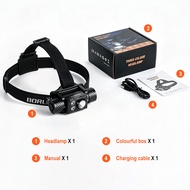 Boruit | BORUiT HP5000 Ultra Bright LED Headlamp 2200LM SST40 21700 Headlight Type-C Rechargeable He