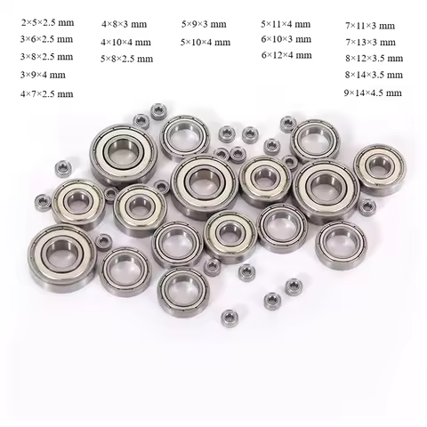 10/50pcs Small Bearings 2mm-9mm Bore 3x6x2.5 5x10x4 4x7x2.5 8x12x2.5 5x8x2.5mm MR63 MR105 MR74 MR149