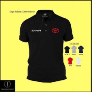 Polo T Shirt Classic TOYOTA C-HR LOGO Classic Sports Vintage Sportswear Streetwear Sulam Embroidery 