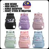 60351 #Korea Backpack High Quality ( Beg Sekolah / School Bag / Beg Galas / Laptop / College ) Design Girl