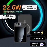 Magnetic Wireless Power Bank 20000mAh Portable Charger Powerbank 22.5W LED Compatible Apple iPhone 1