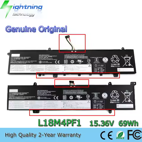 New Genuine Original L18M4PF1 15.36V 69Wh Laptop Battery for Lenovo Ideapad Yoga S740 C940 15IRH 81T