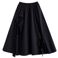 XITAO Loose Hollow Out Skirt Women Irregular Trendy A-line Irregular Solid Color Skirt DMJ1361