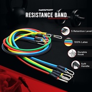 11 PCS Resistance Band Set Fitness Gym Yoga Pilates - Pilates & Gym Exercise - Elastic Exercise Band