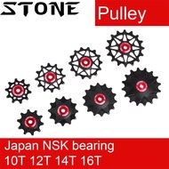Stone Pulley Wheel Gear Guide Roller Jockey 10t 12t 14t 16t Bearing Road MTB Bike Rear Derailleur GX