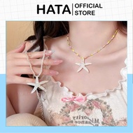 Unique Starfish and Seashell Necklace Y2K 589 Fashion outfit Highlight Hot trend Korean Style HATA