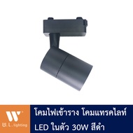 ไฟแทรคไลท์ Track light โคมไฟเข้าราง สีดำ/ขาว โคมไฟส่องเฉพาะจุด ไฟส่องสินค้า LED 20W/30W แสงวอร์ม 300