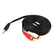RCA Audio Cable 1x2 Jack 3.5mm 3 m - AUX 1 to 2 Black 3m