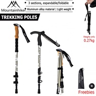 Mountainhiker Foldable Trekking Pole, Adjustable Aluminum Alloy Trekking Support Pole, Outdoor Trekk