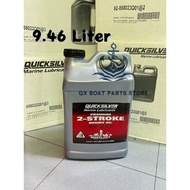 9.46L QUICKSILVER MARINE 2T Engine Oil Premium 2 Stroke Minyak Outboard Motor Oil TC-W3
