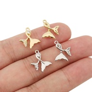 Pendant Fishtail Diamond Cross 18k