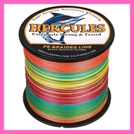 HERCULES PE Line Fishing Line, 4-Strand Braid, 15 Colors, Fishing Line for Long Distance Casting, PE