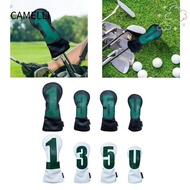 CAMELLI Golf Club Cover, PU Leather Portable Golf Club Head, Gifts Multifunctional 1 3 5 U Embroider