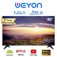 WEYONทีวี 32/40/43 นิ้วถูกๆ Smart TV โทรทัศน์จอแบนแอนดรอยสมาร์ททีวีHD Ready YouTube/Internet/WifiฟรีสายHDMI (2xUSB 2xHDMI)รับประกัน1ปี