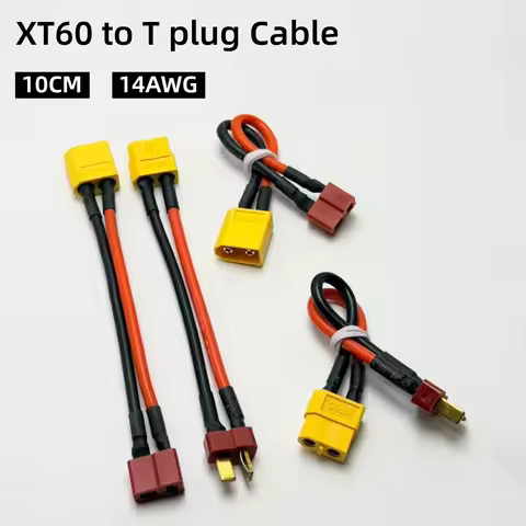 XT60 Male Female to Deans T-Plug Female Male Adapter Connector Cable 100mm 14AWG for RC Lipo Battery