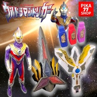 SUPER HERO Ultraman trigger DX gliitter toys set ultraman trigger toyset