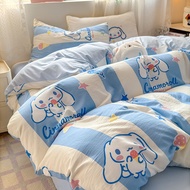 Cartoon Cute My Melody Duvet Cover Set of Four Sanrio Washed Cotton Bed Sheet Quilt Cover Bed Sheet 