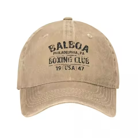 Vintage Balboa Boxing Club Movie Philly Baseball Cap Men Women Distressed Denim Washed Sun Cap Work 