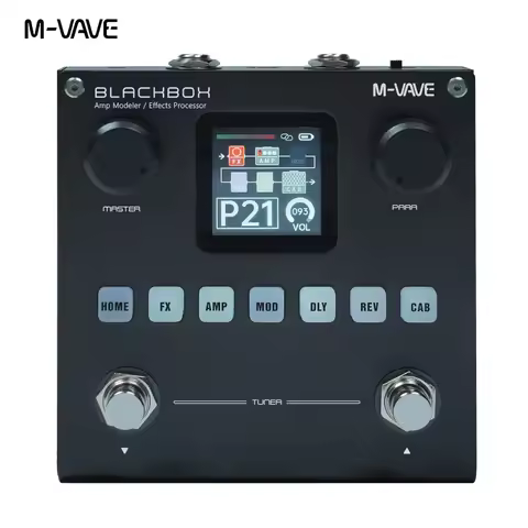 M-VAVE Annblackbox Multi-Effects Pedal AMP Modeler Processor W/80 Editable Presets, 6 Effects Module