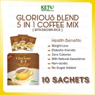 Glorious Blend 5 in 1 Coffee Mix Brown Rice Non Acidic, No Sugar Added, Diabetic-friendly, Weight Lo