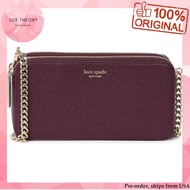 Pre-order: Kate Spade Margaux - Double Zip Mini Crossbody Bag In Deep Cherry