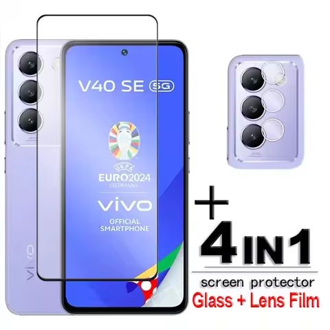 For Vivo V40 SE 5G Glass For Vivo V40 SE Tempered Glass 2.5D Full Cover Glue HD Screen Protector For