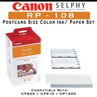 Canon Selphy RP-108 RP 108 Postcard Size Color Ink / Paper Set
