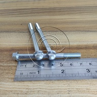 MESIN 6X70 WHITE FLANGE CAP BOLT 6 X 70 CVT BOLT KEY 8 7CM ENGINE BLOCK M6X70 M6 X 70 LENGTH 7 CM