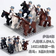 Building Blocks Eight-Road Army War Horse World War II Minifigures German Army US Army Russian Army 
